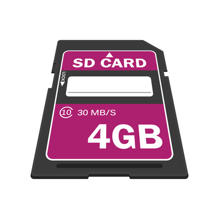 four gigabyte sd card for memory card concept. vector illustrationのイラスト素材