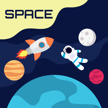 space universe poster. vector illustrationのイラスト素材