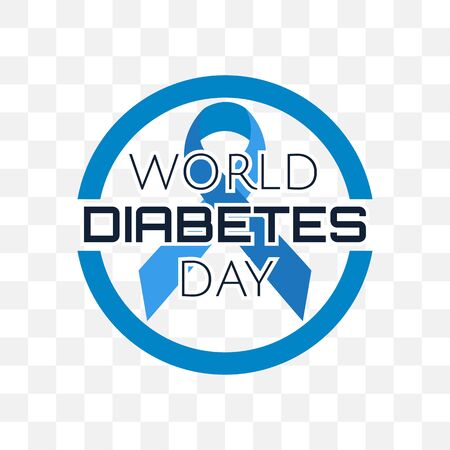 world diabetes day isolated on transparent background. vector illustrationのイラスト素材
