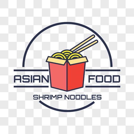 asian food logo isolated on transparent background. vector illustrationのイラスト素材