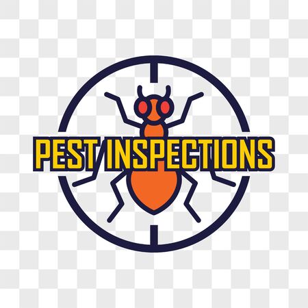 pest control logo isolated on transparent background. vector illustrationのイラスト素材