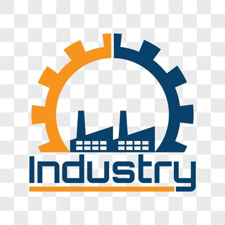 industrial logo isolated on transparent background. vector illustrationのイラスト素材