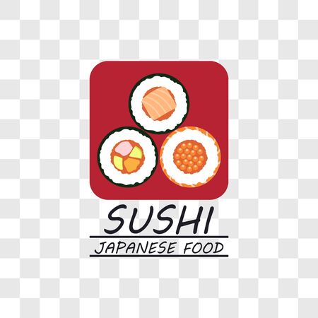 sushi japanese food icon isolated on transparent background. vector illustrationのイラスト素材