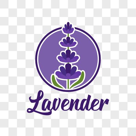 lavender flower on transparent background. vector illustrationのイラスト素材