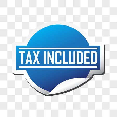 tax included tax free sticker isolated on white background. vector illustrationのイラスト素材