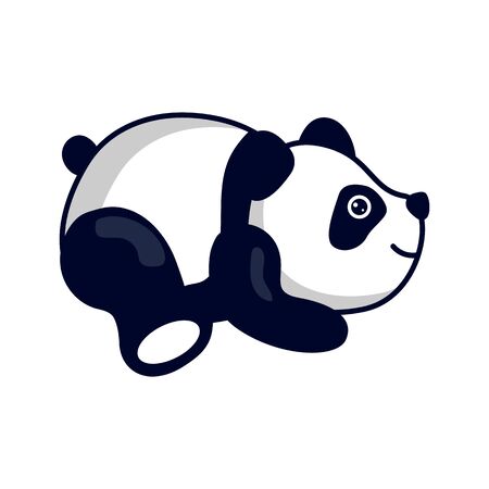 panda bear logo isolated on white background. vector illustrationのイラスト素材