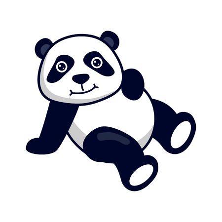 panda bear logo isolated on white background. vector illustrationのイラスト素材