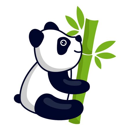 panda bear logo isolated on white background. vector illustrationのイラスト素材
