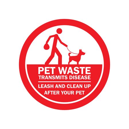 clean up your dog waste warning sign. vector illustrationのイラスト素材