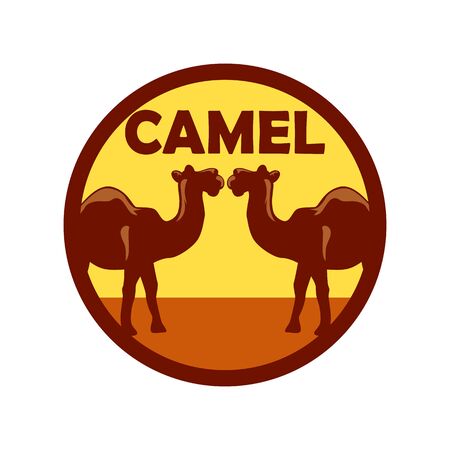 camel logo isolated on white background. vector illustrationのイラスト素材