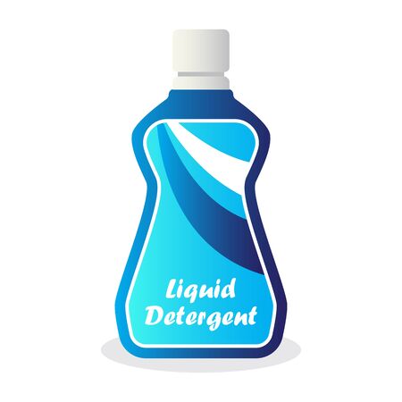 powder detergent bottle on white background . vector illustrationのイラスト素材