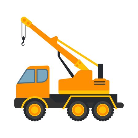 heavy equipment logo isolated on white background. vector illustrationのイラスト素材