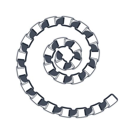 silver chains bracelet isolated on white background. vector illustration