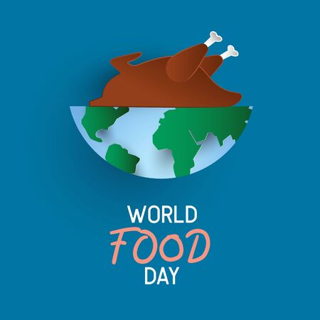 world international food day event. vector illustrationのイラスト素材