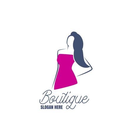 fashion boutique logo with text space for your slogan / tagline, vector illustrationのイラスト素材
