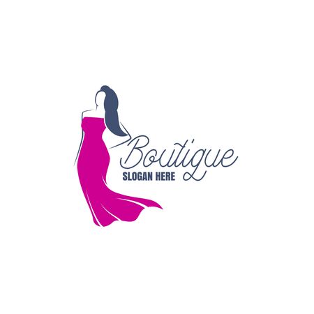 fashion boutique logo with text space for your slogan / tagline, vector illustrationのイラスト素材