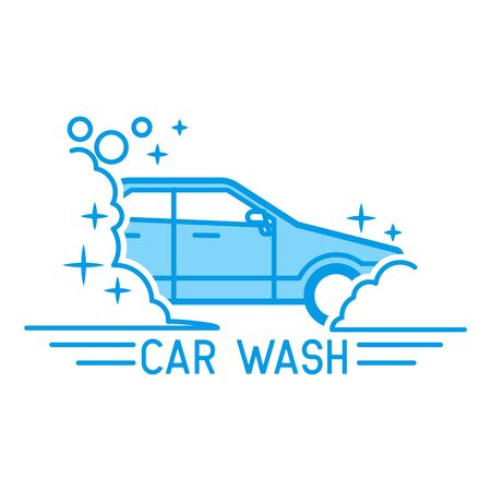 car wash service logo, vector illustrationのイラスト素材