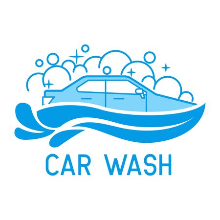 car wash service logo, vector illustrationのイラスト素材