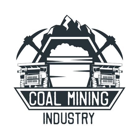 coal mining insignia. vector illustrationのイラスト素材
