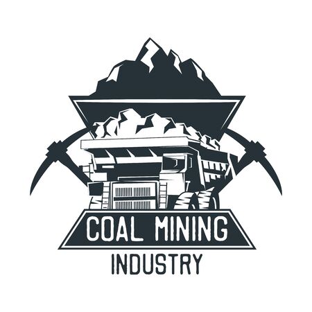 coal mining insignia. vector illustrationのイラスト素材