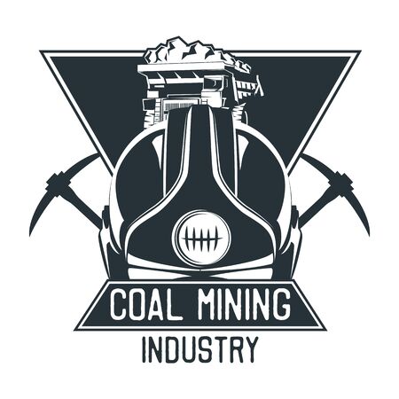coal mining insignia. vector illustrationのイラスト素材