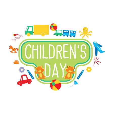 happy children's day for international children celebration. vector illustrationのイラスト素材