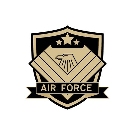 army badge logo isolated on white background, vector illustrationのイラスト素材