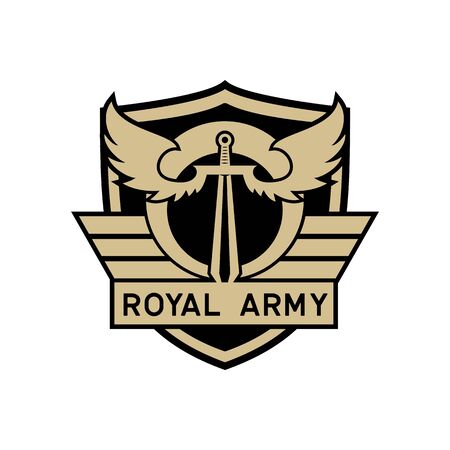 army badge logo isolated on white background, vector illustrationのイラスト素材