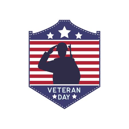 happy veteran's day for american veteran. vector illustrationのイラスト素材