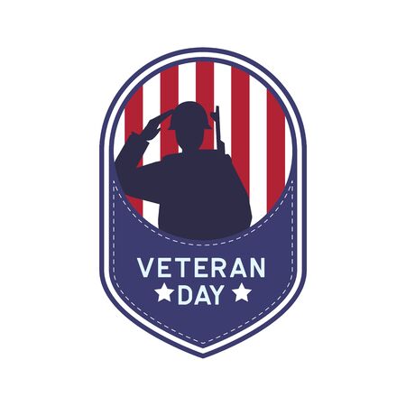 happy veteran's day for american veteran. vector illustrationのイラスト素材