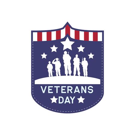 happy veteran's day for american veteran. vector illustrationのイラスト素材