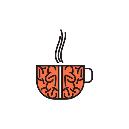 brain logo isolated on white background. vector illustrationのイラスト素材
