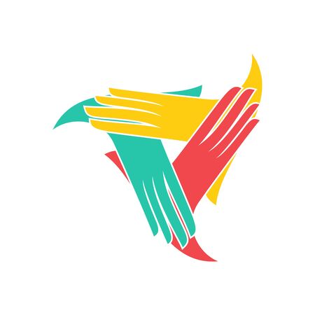 sign language interpreter logo. vector illustrationのイラスト素材