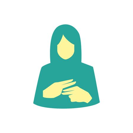 sign language interpreter logo. vector illustrationのイラスト素材