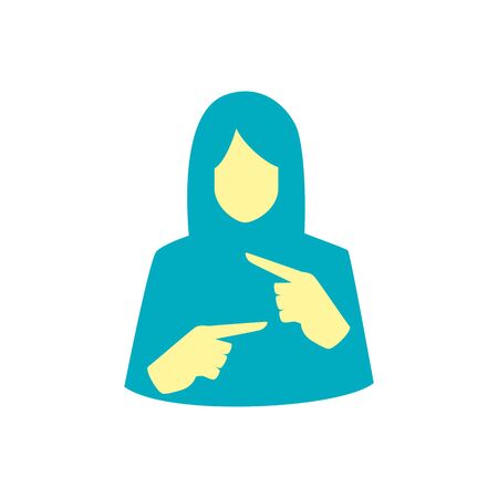 sign language interpreter logo. vector illustrationのイラスト素材