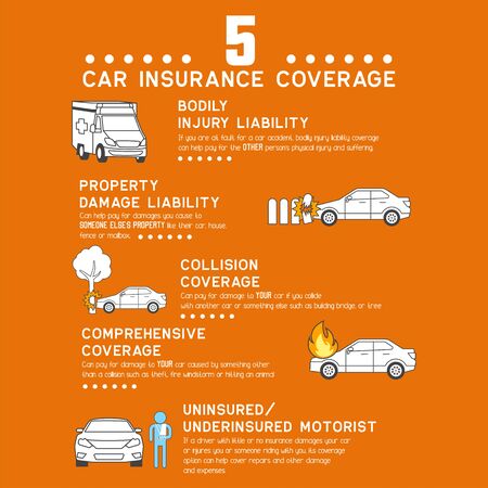 car insurance info graphic for business insurance. vector illustrationのイラスト素材