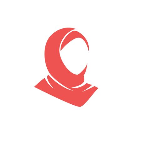 hijab logo isolated on white background, vector illustrationのイラスト素材