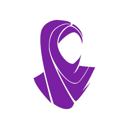 hijab logo isolated on white background, vector illustrationのイラスト素材