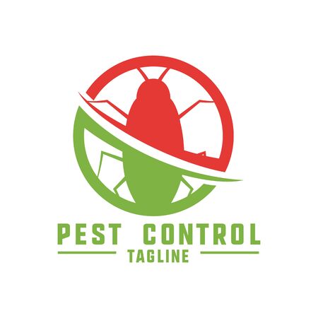 pest control logo for fumigation business. vector illustrationのイラスト素材