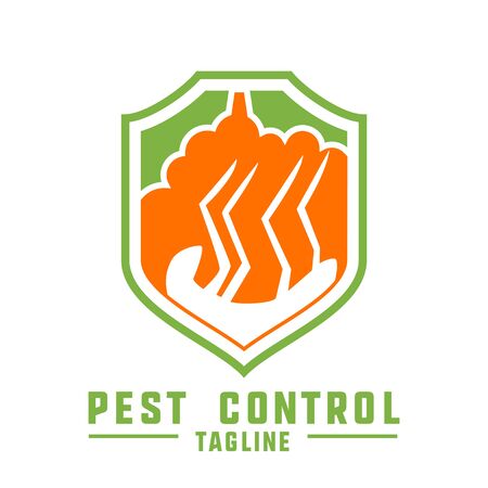 pest control logo for fumigation business. vector illustrationのイラスト素材