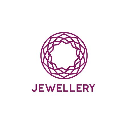 jewelry logo on white background. vector illustrationのイラスト素材