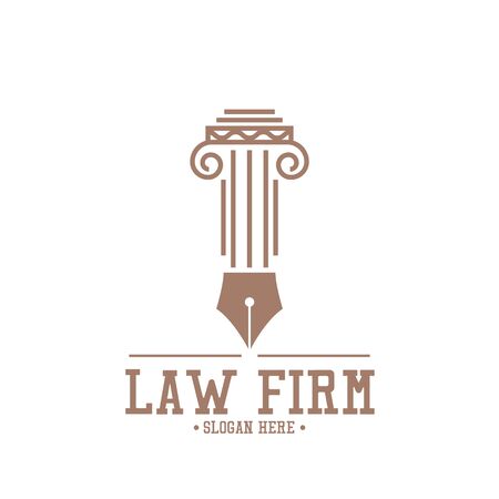 law firm logo on white background. vector illustrationのイラスト素材