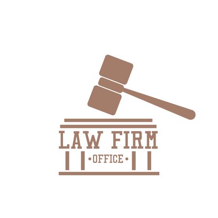 law firm logo on white background. vector illustrationのイラスト素材