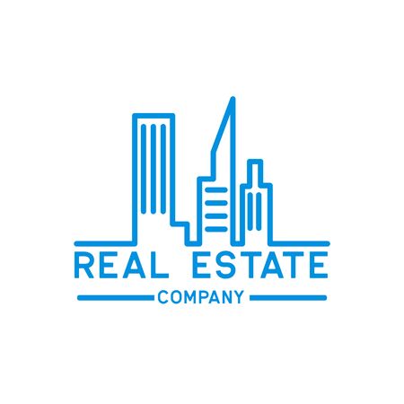 real estate logo isolated on white background. vector illustrationのイラスト素材