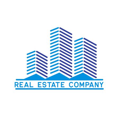 real estate logo isolated on white background. vector illustrationのイラスト素材