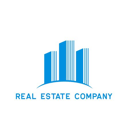 real estate logo isolated on white background. vector illustrationのイラスト素材
