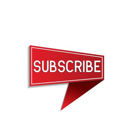 subscribe button label on white background. vector illustrationのイラスト素材