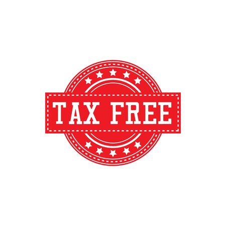 tax free sticker on the background. vector illustrationのイラスト素材
