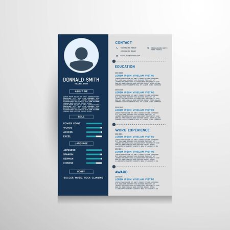 curriculum vitae flyer and leaflet design, vector illustrationのイラスト素材