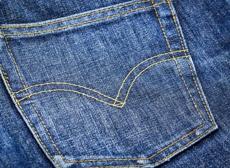 BANGKOK THAILAND - May 11, 2017 LEVI'S jeans texture / close up of old jeans pocket back side blue jeans levi backgroundのeditorial素材